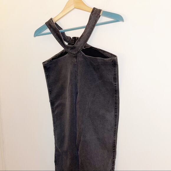 ASOS RIVINGTON Acid Wash Jegging with Cut Out Waistband - Picture 3 of 5